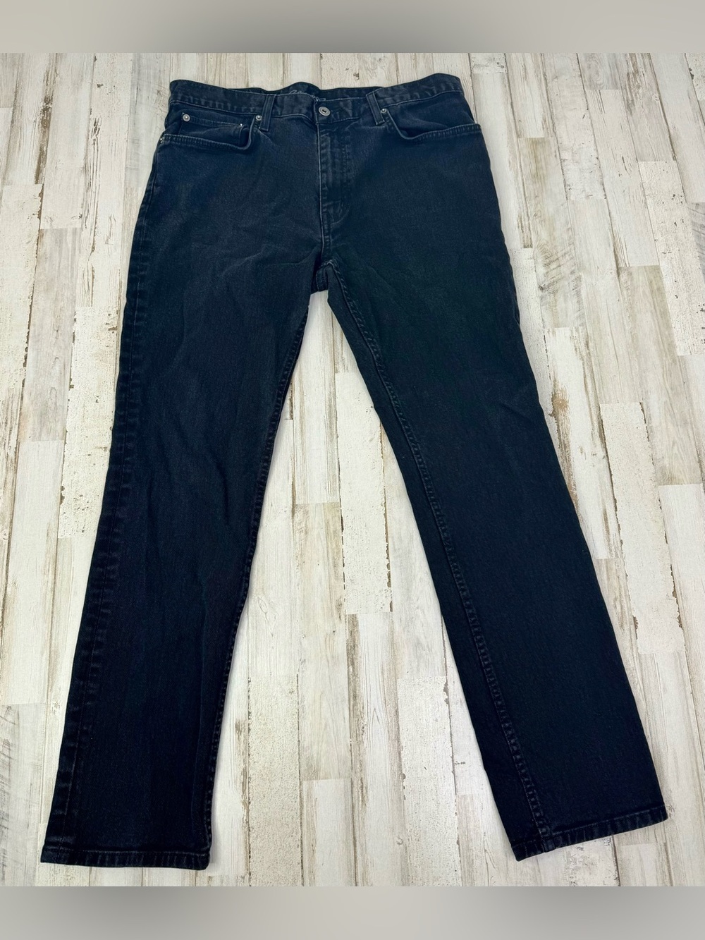 Vintage Eddie Bauer Jeans Mens 36x31 Slim Fit Y2K Black Denim
